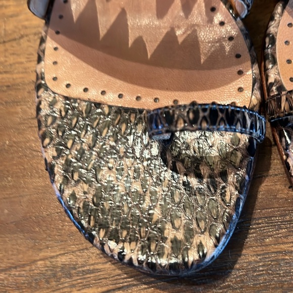 Alexa Wagner Snakeskin Flat Sandals - Picture 12 of 12